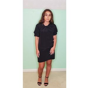 Magaschoni Silk Shift Mini Dress